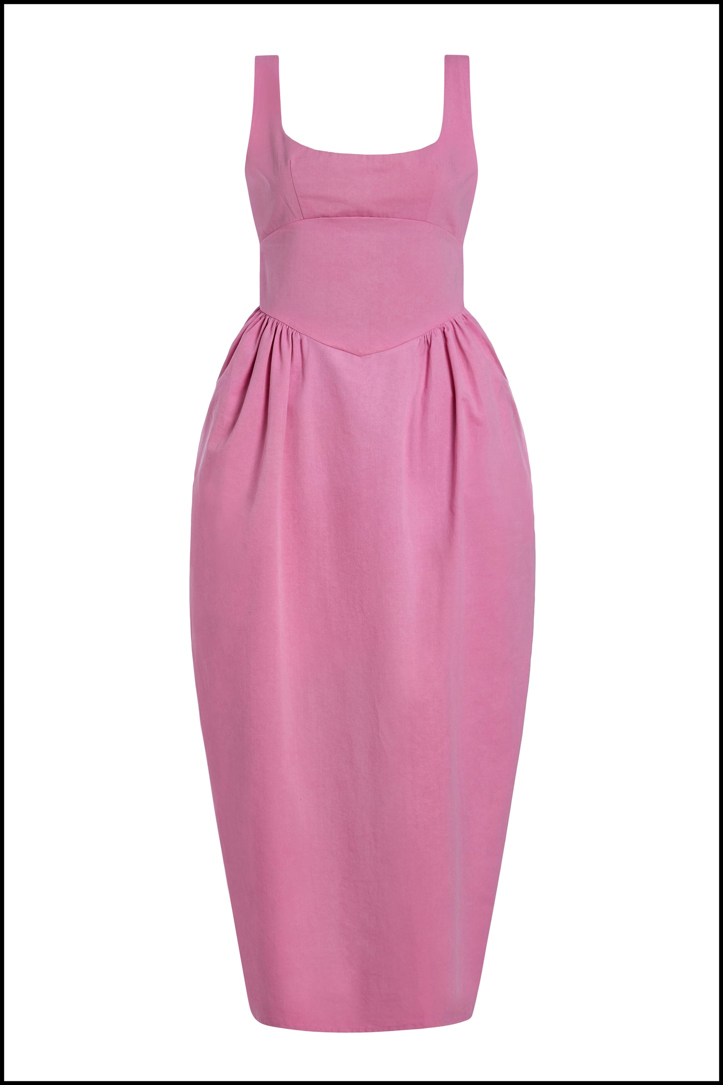 Front tulip dress in color pink begonia