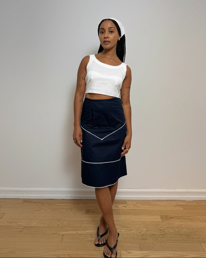 Gavrielle Skirt in Navy Blue