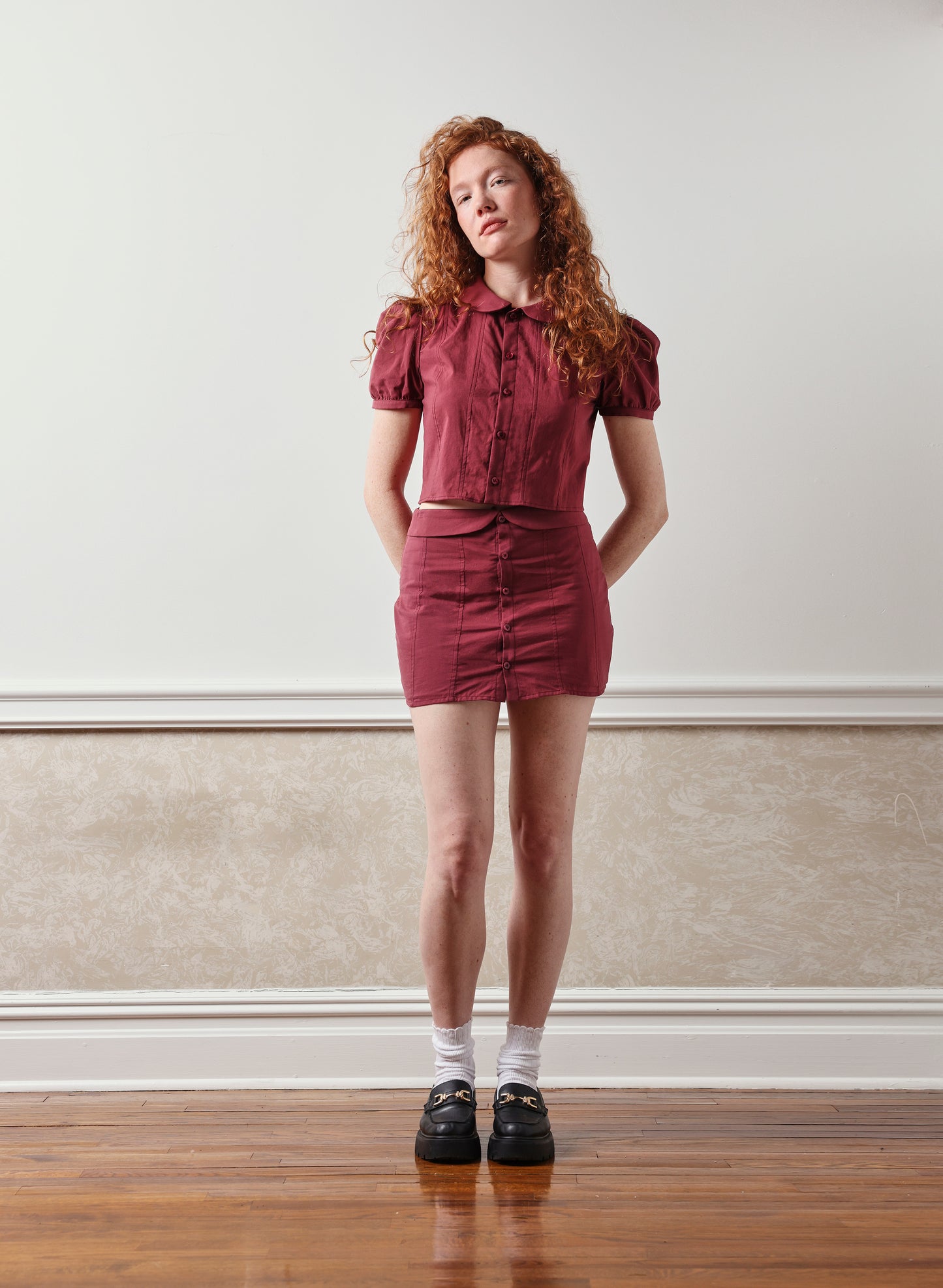 Enketta Skirt - Pomegranate