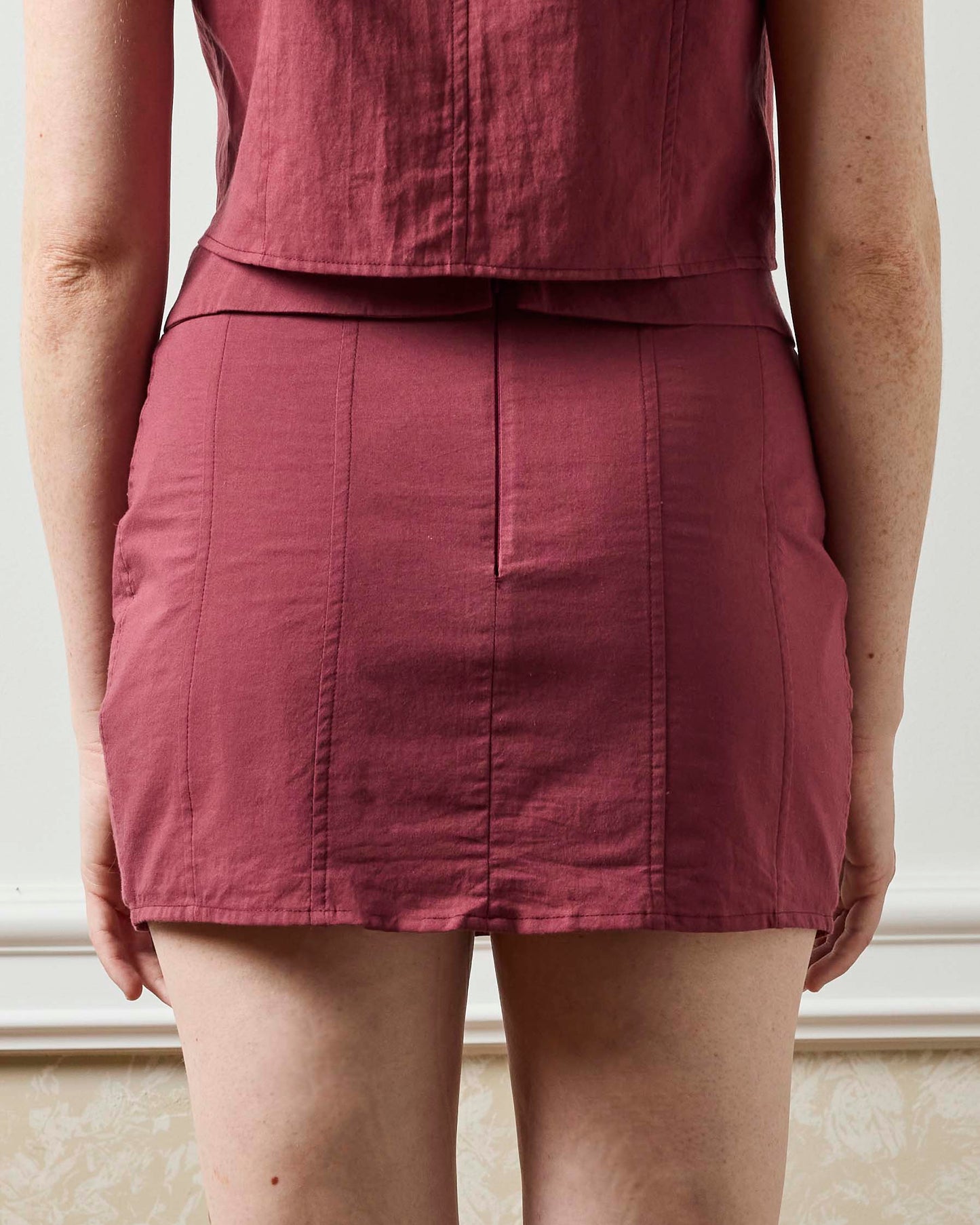 Enketta Skirt - Pomegranate