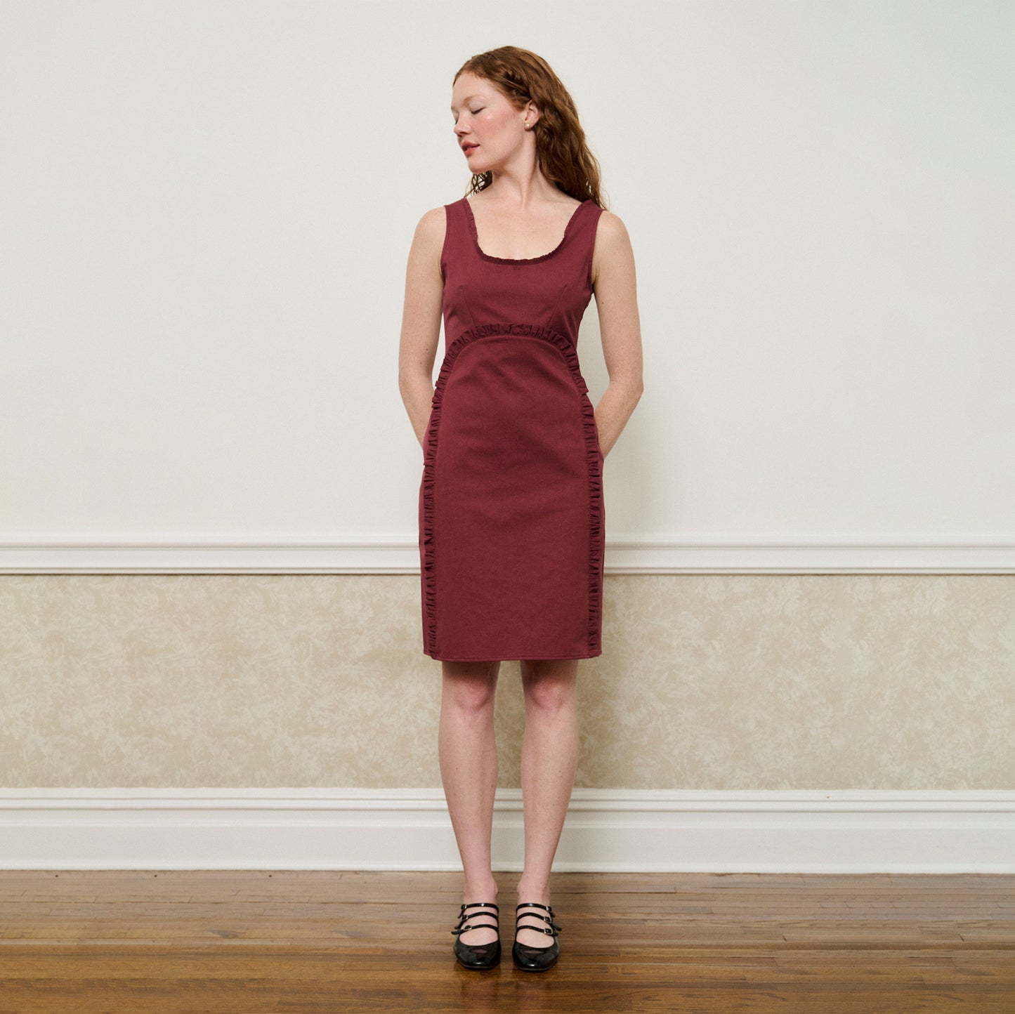 Apron Dress - Pomegranate