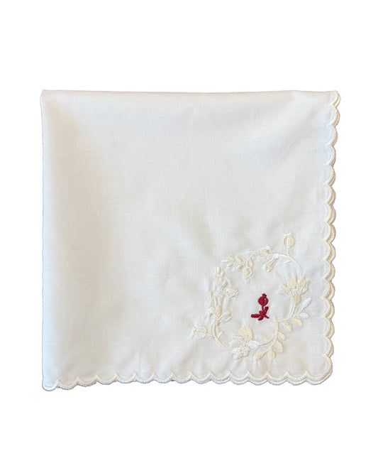 Pomegranate Embroidered Handkerchief