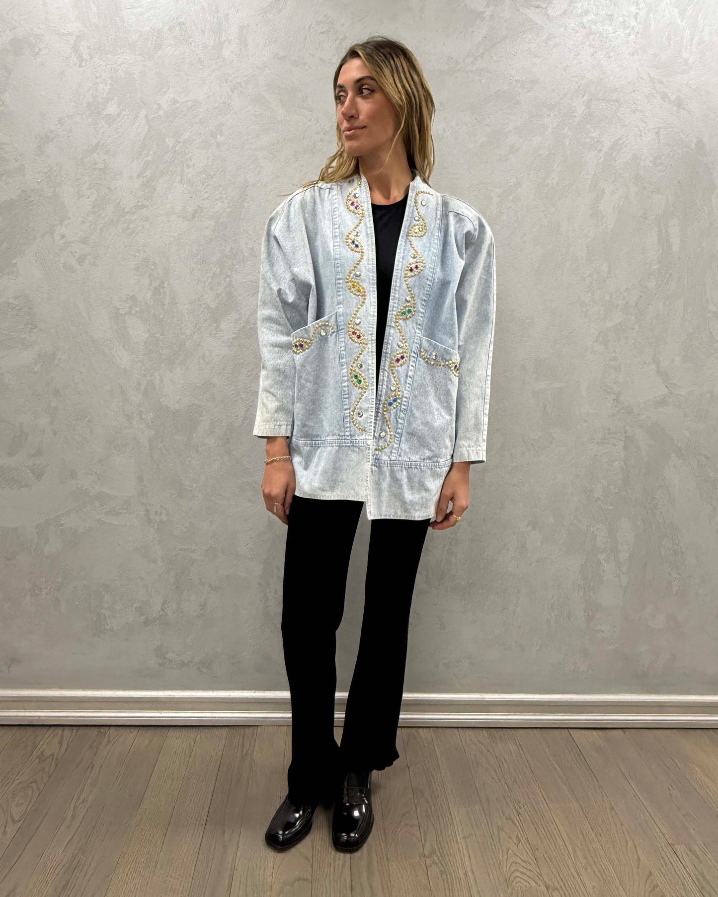 Studded denim jacket