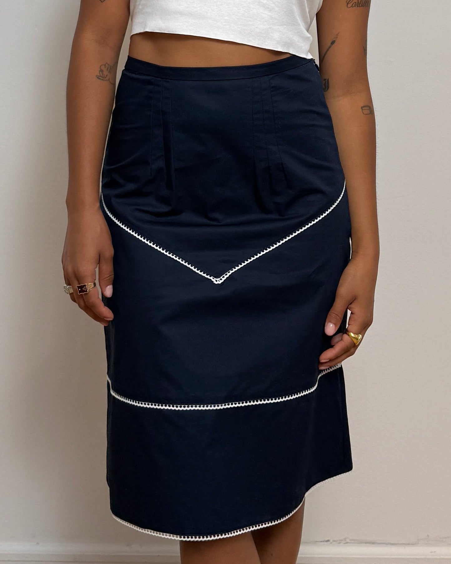 Gavrielle Skirt in Navy Blue