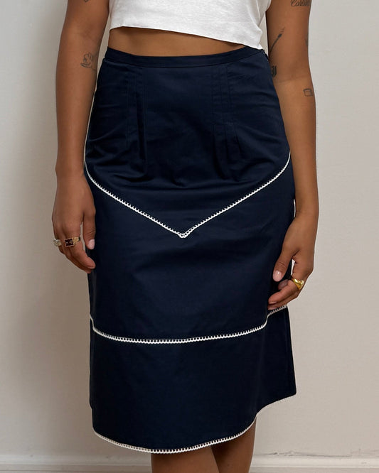 Gavrielle Skirt in Navy Blue