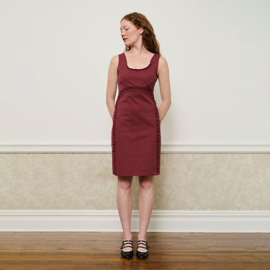 Apron Dress - Pomegranate