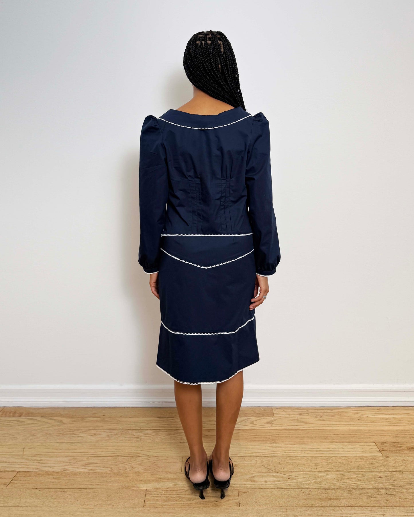 Gavrielle Top in Navy Blue