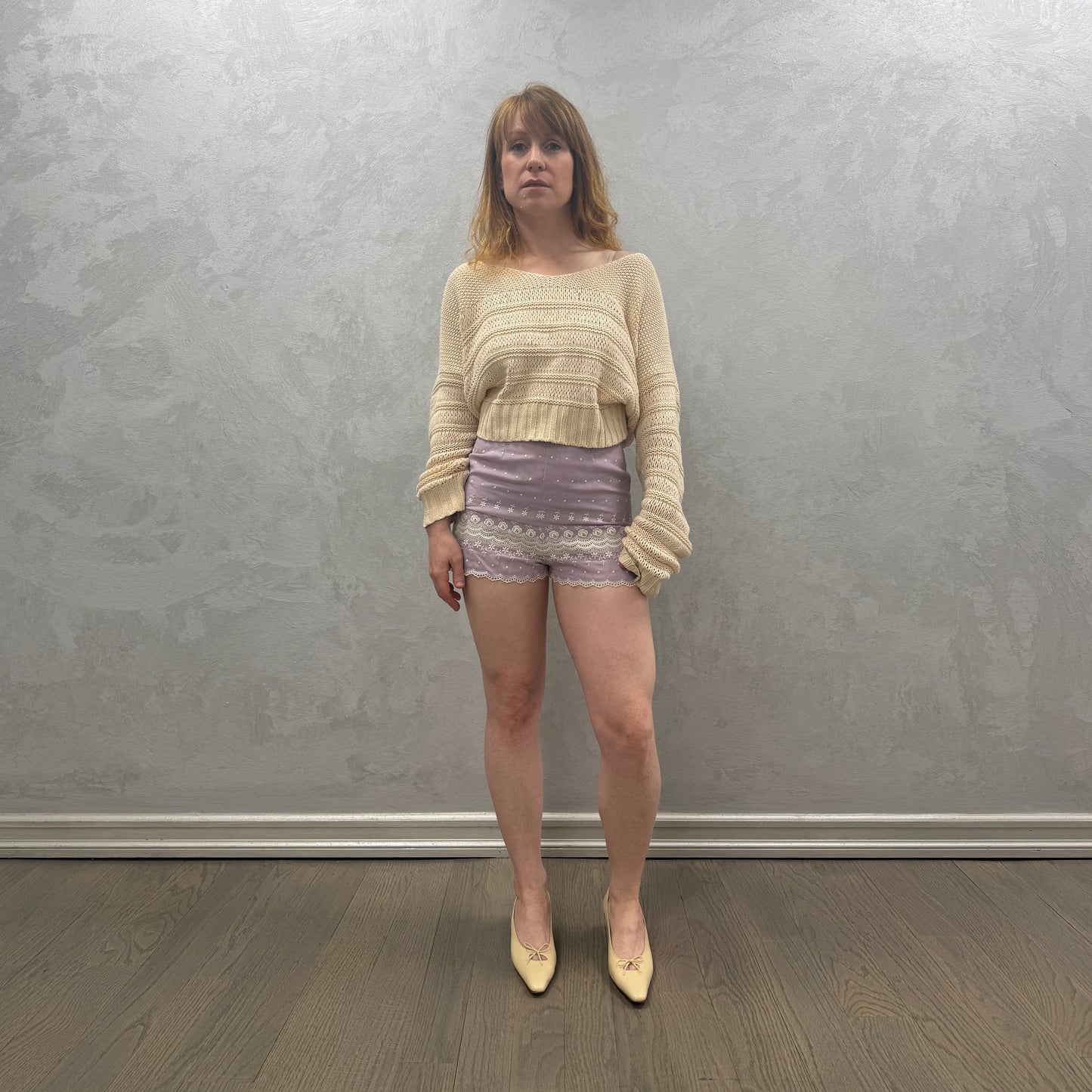 Lace Trimmed Short Shorts