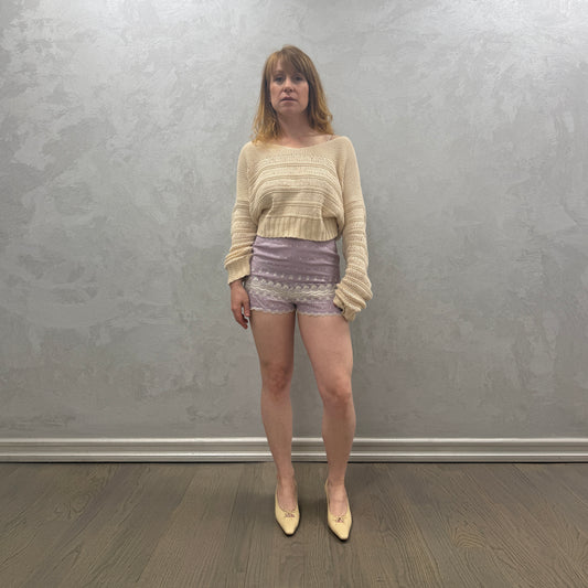 Lace Trimmed Short Shorts